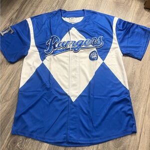 MLB Blue and White Rangers Jersey